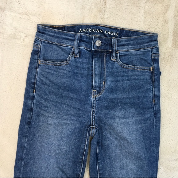 American Eagle Next Level Stretch Hi-Rise Jeggings Size 2 Long - Picture 3 of 12